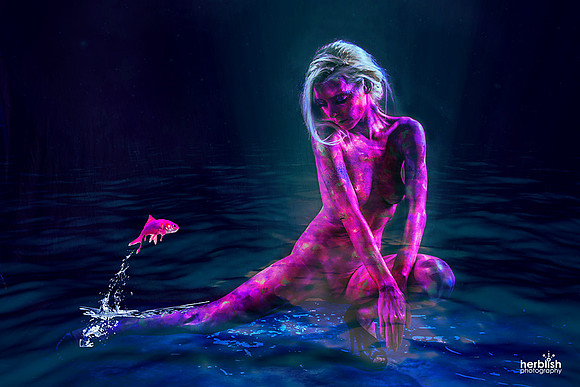 Artemis bathing in a spring
